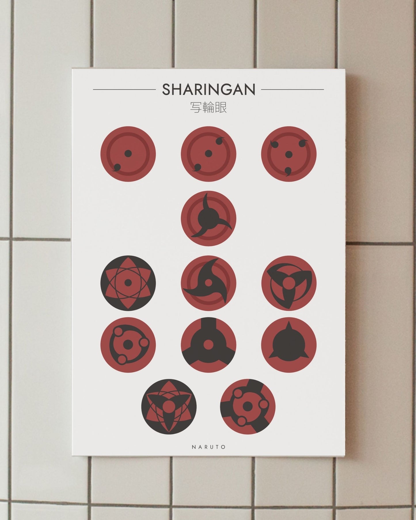 minimalist anime poster sharingan uchiha clan naruto