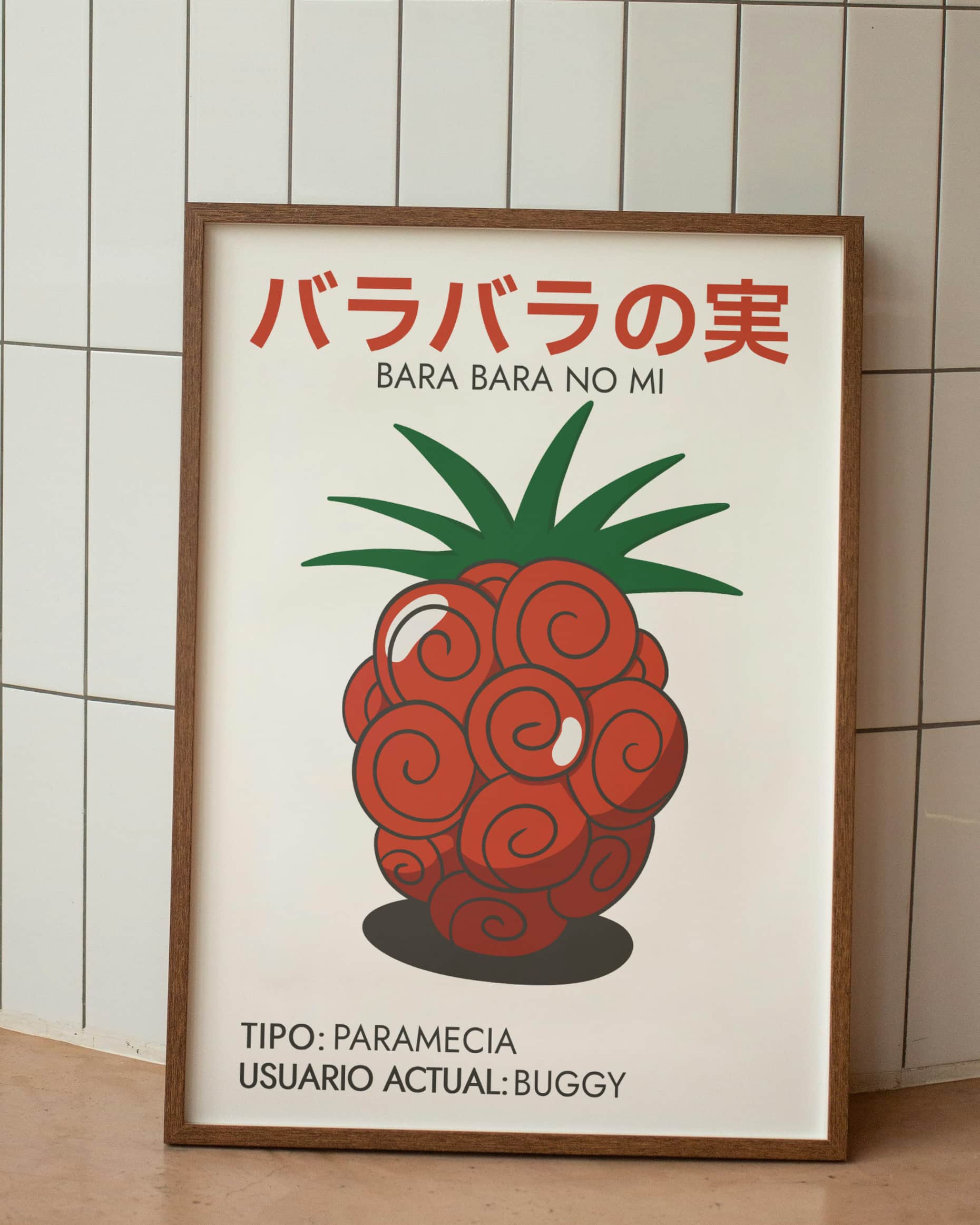 minimalist anime poster bara bara buggy