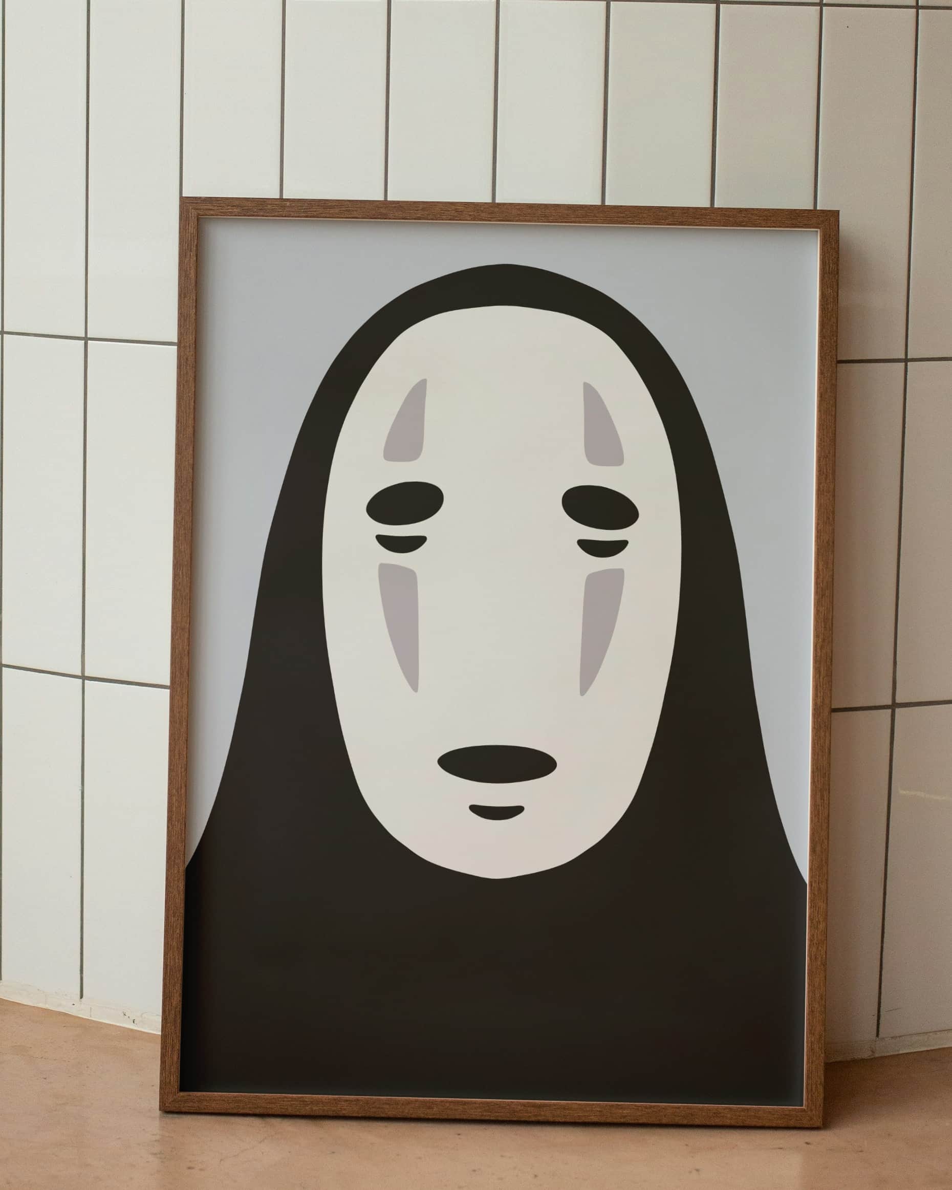 póster minimalista sin cara ghibli