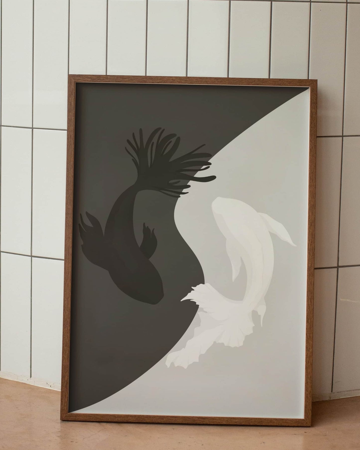 póster minimalista gojo y geto jjk