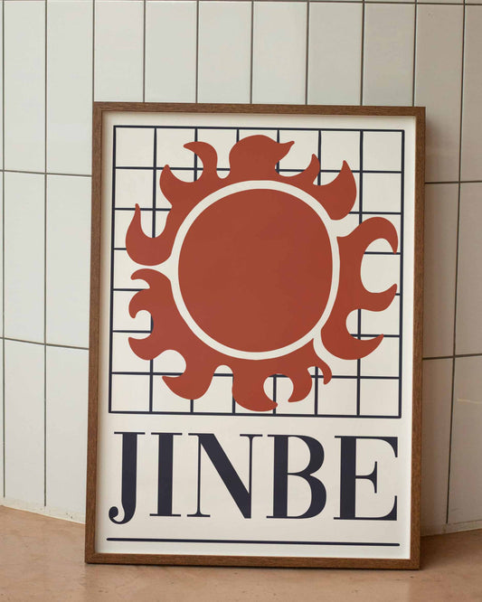 poster minimalista de anime jinbei one piece