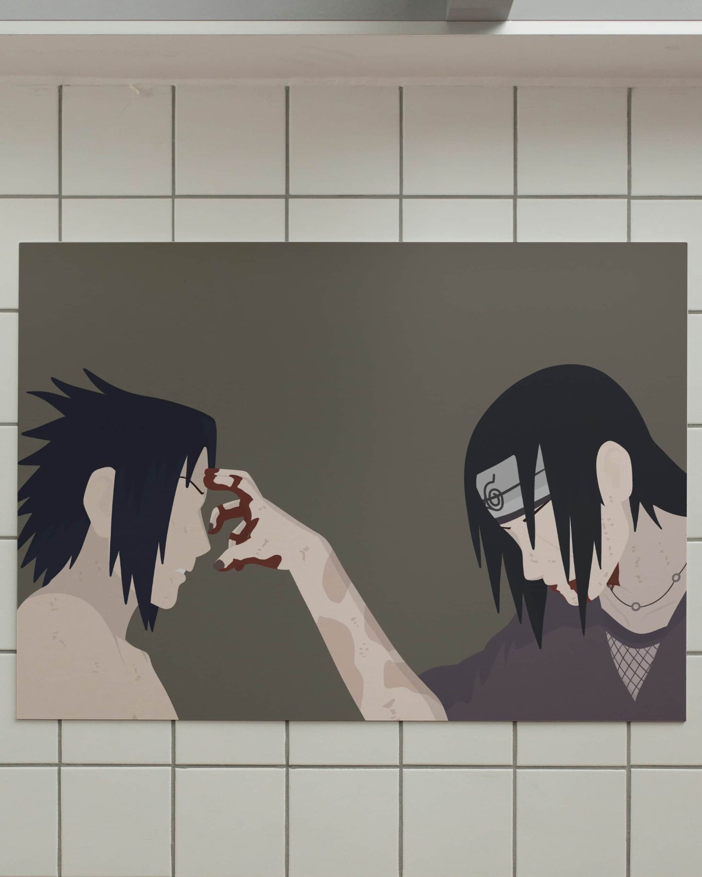 póster minimalista hermanos uchiha