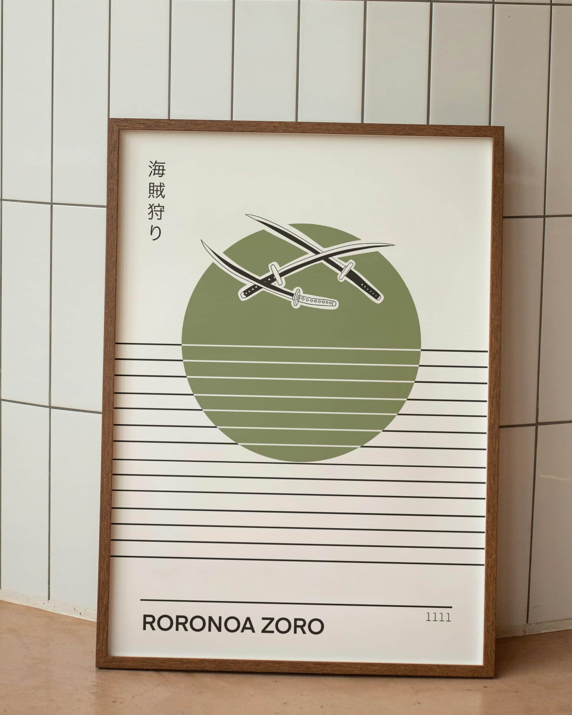 póster minimalista tres espadas zoro