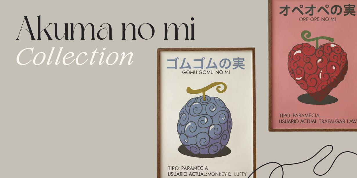 posters minimalistas akuma no mi frutas diablo one piece