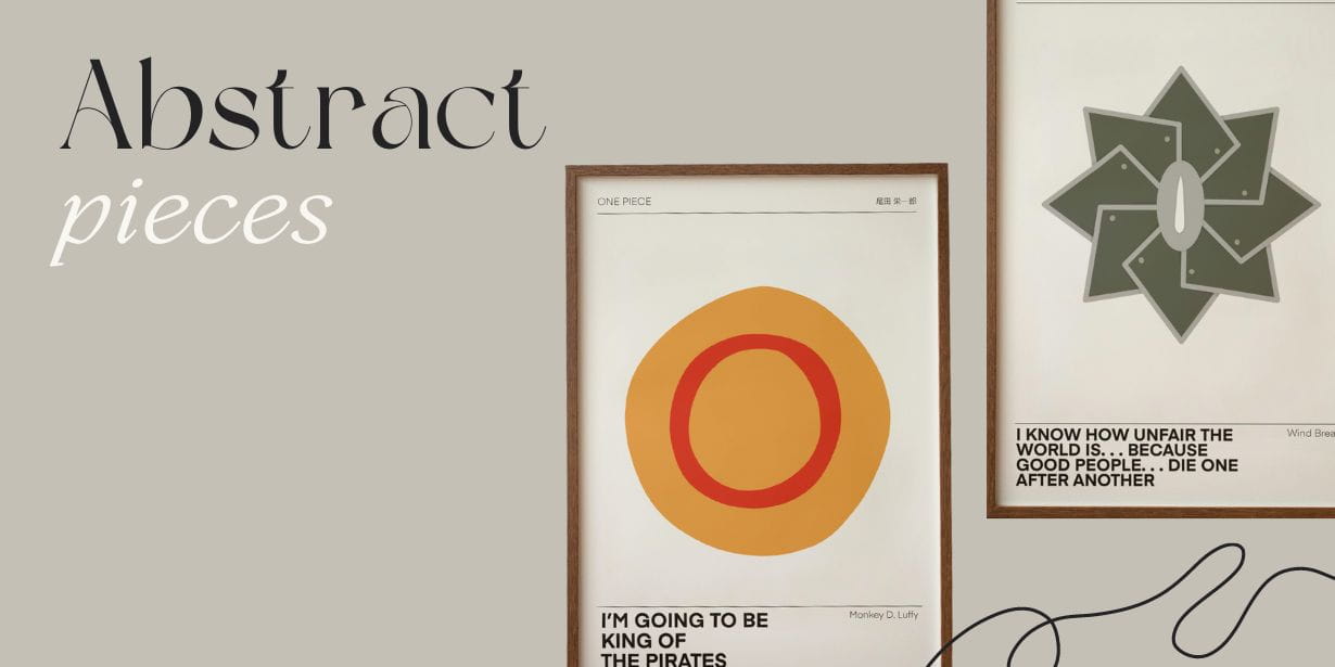 posters abstract anime minimalista frases japonés decoración