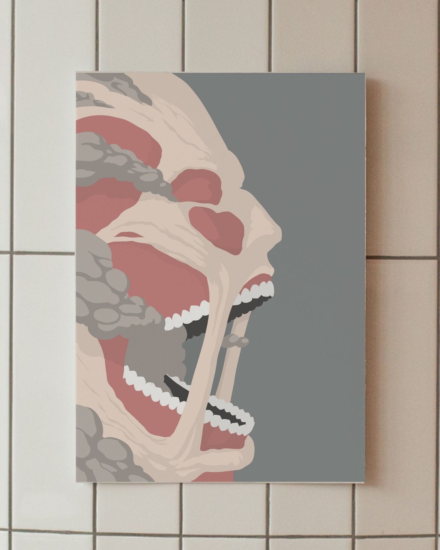 minimalist anime poster colossal titan attack on titan