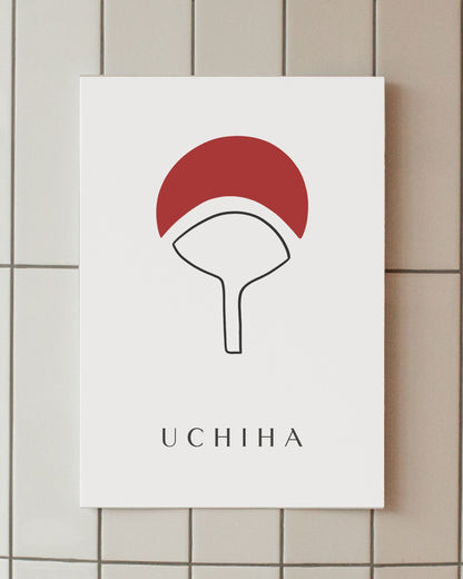 minimalist anime poster uchiha clan naruto