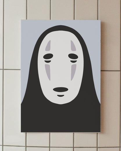 minimalist anime poster faceless spirited away studio ghibli