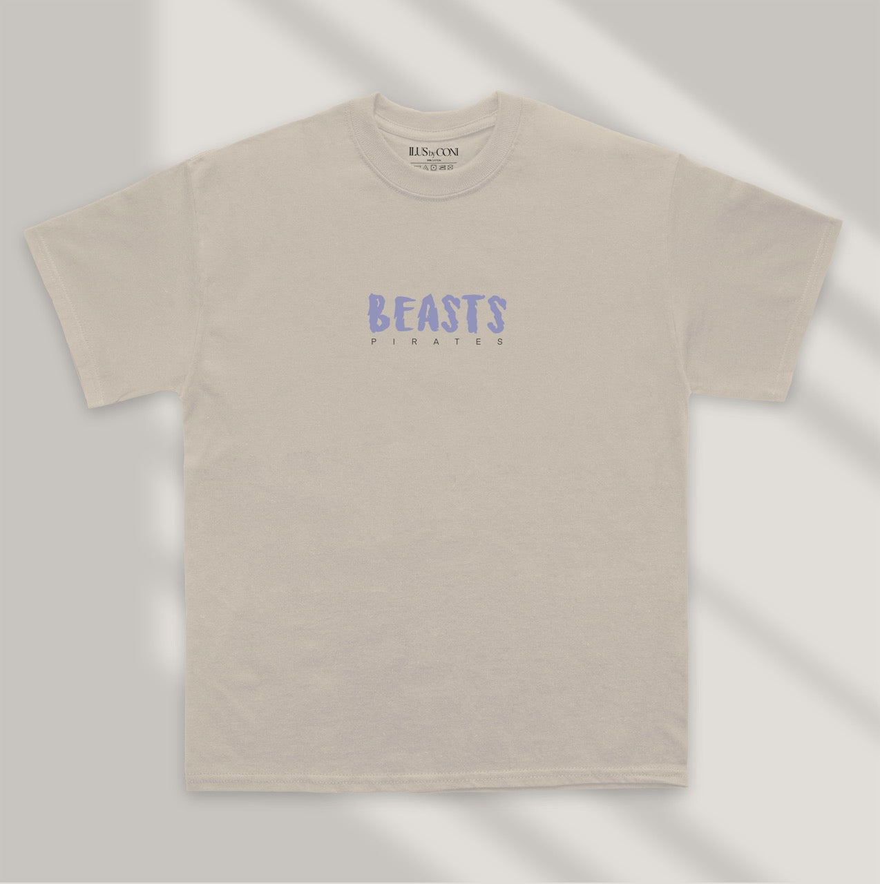 beige minimalist anime tshirt beast pirates one piece front side