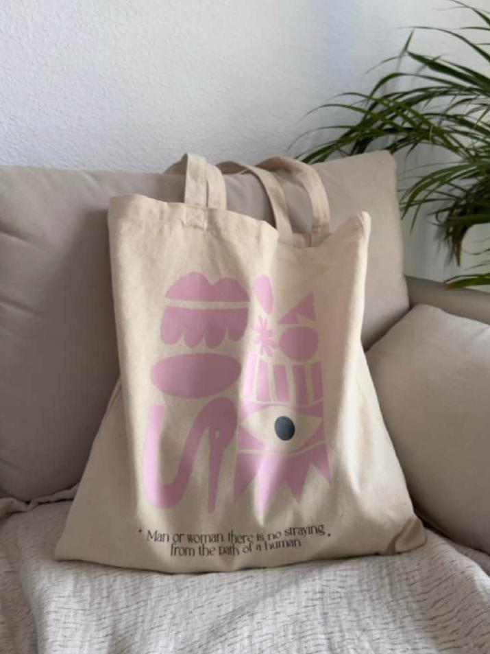 tote bag bon clay one piece diseño anime minimalista