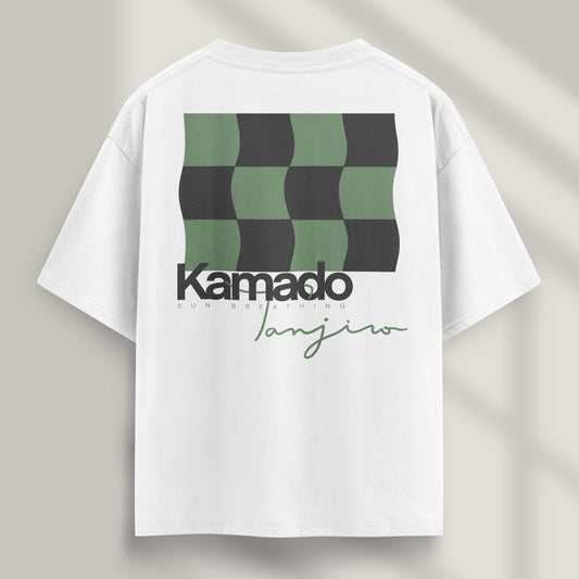 Demon Slayer camiseta tanjiro blanca detras