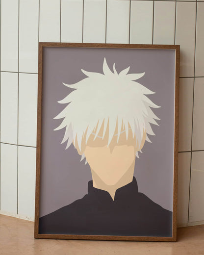 póster minimalista gojo satoru jujutsu kaisen