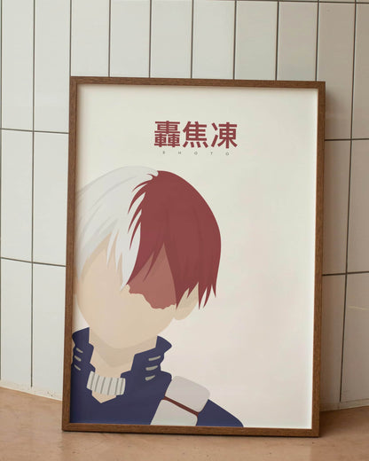 póster minimalista todoroki shoto