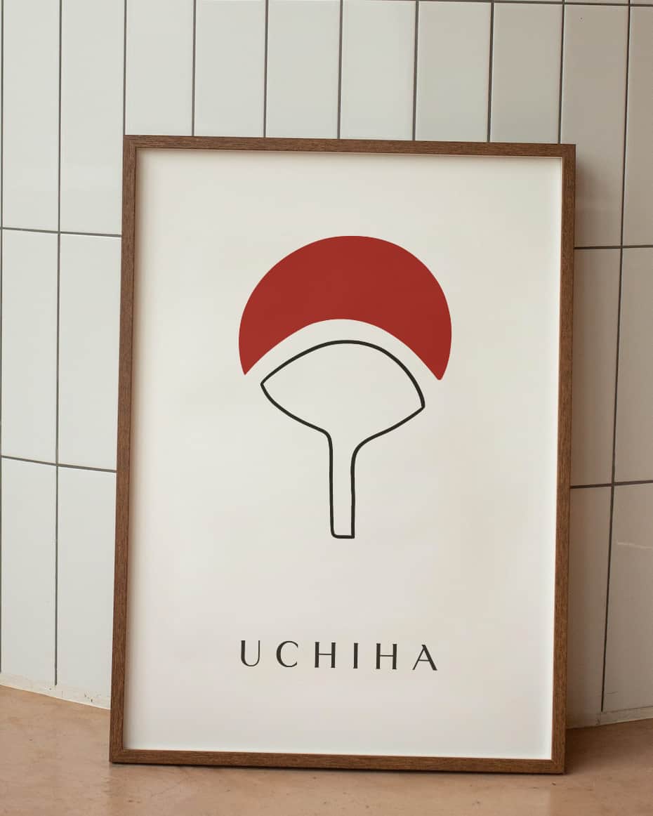 póster minimalista clan uchiha naruto